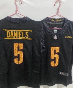 Youth Washington Commanders #5 Jayden Daniels Black F.U.S.E. Vapor Limited Football Stitched Jersey