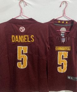 Youth Washington Commanders #5 Jayden Daniels Red F.U.S.E. Vapor Limited Football Stitched Jersey