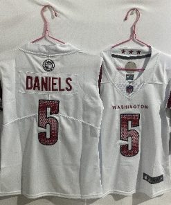 Youth Washington Commanders #5 Jayden Daniels White F.U.S.E. Vapor Limited Football Stitched Jersey